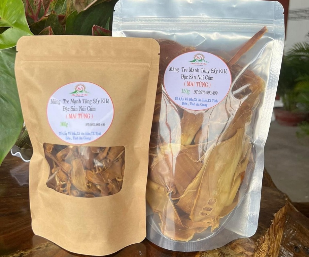 Măng tre Mạnh Tông sấy khô đặc sản Núi Cấm